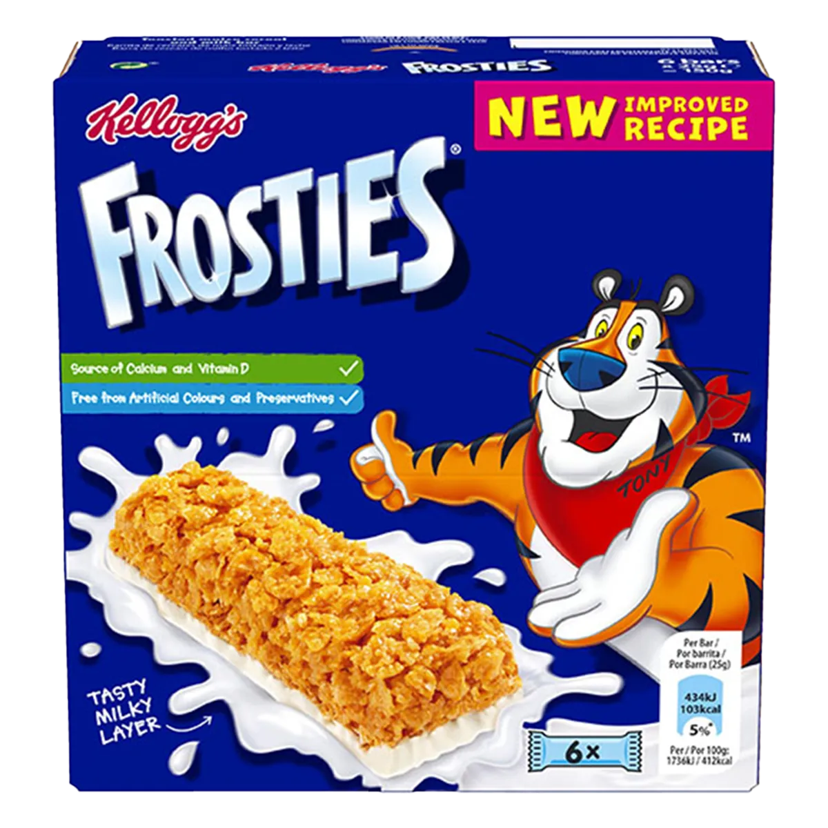 Kelloggs Frosties Cereal Bars 6 Pack 150g