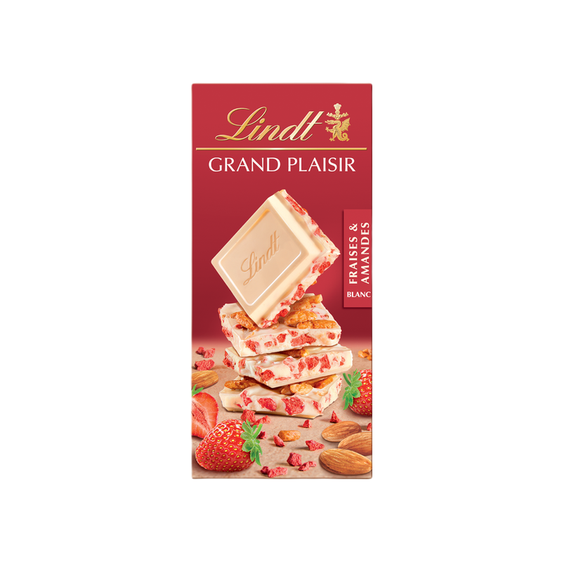 Grand Plaisir Blanc Fraises & Amandes 150G