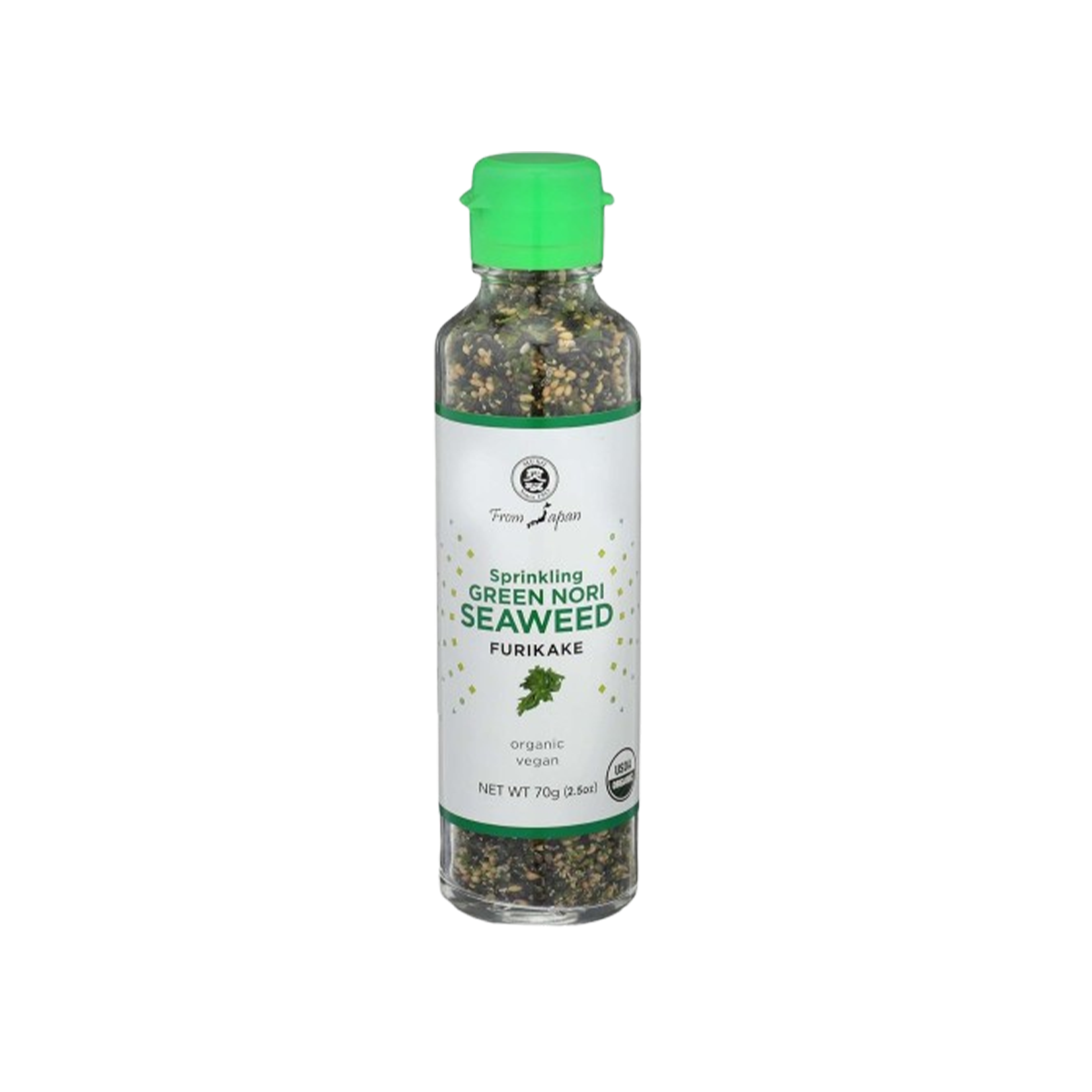 Muso From Japan, Sprinkling Green Nori Seaweed Furikake Bottle, Case Of 6, 2.5 oz