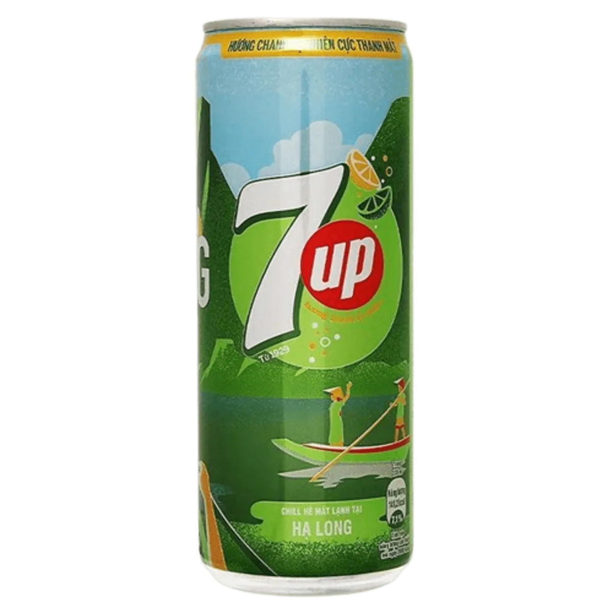 7 Up Free Huong Chanh Sleek Lon Soft Drink 320ml