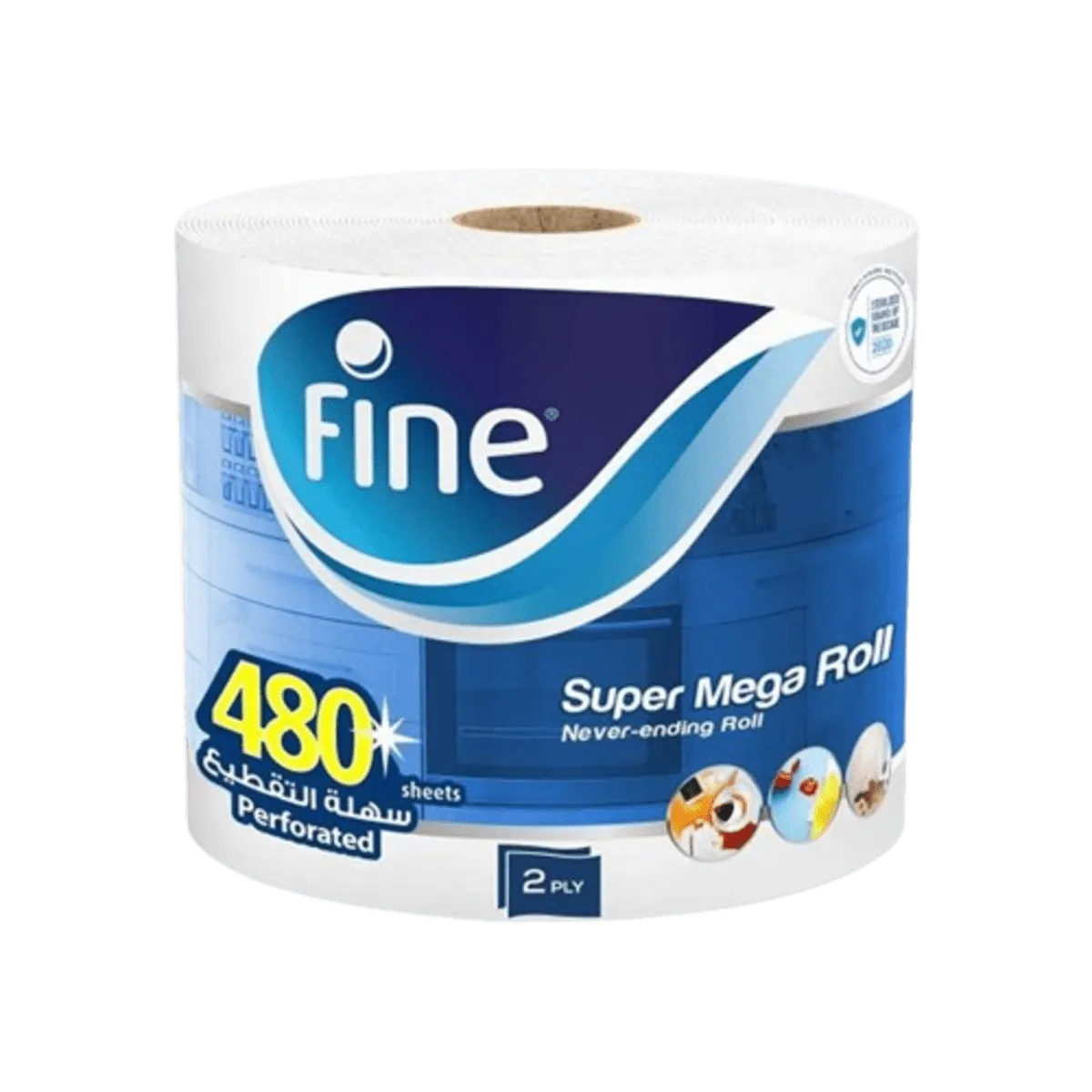 Fine Mega Roll Hand Towel 2 Ply 480 Sheet