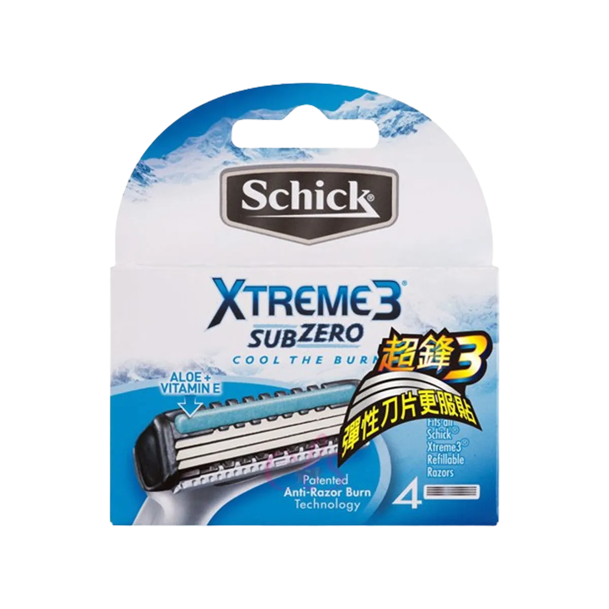 Schick Xtreme 3 Subzero Razor Blades Refill