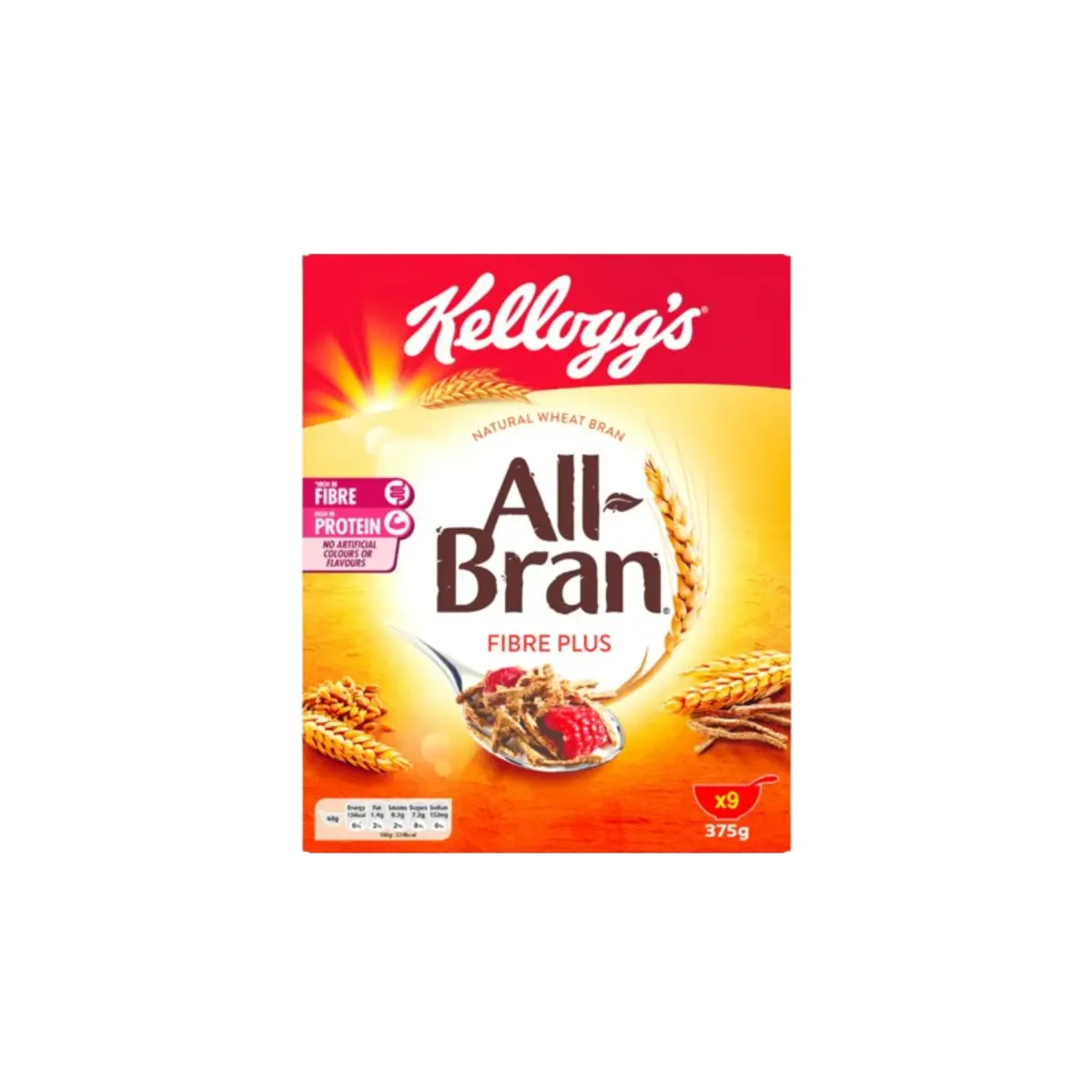 Kelloggs All-Bran Fibre Plus 375G