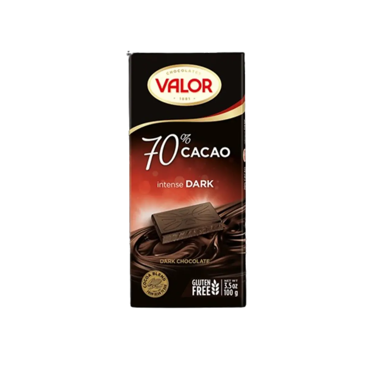 Valor Nas 70% Dark Chocolate Noir Bar 100G