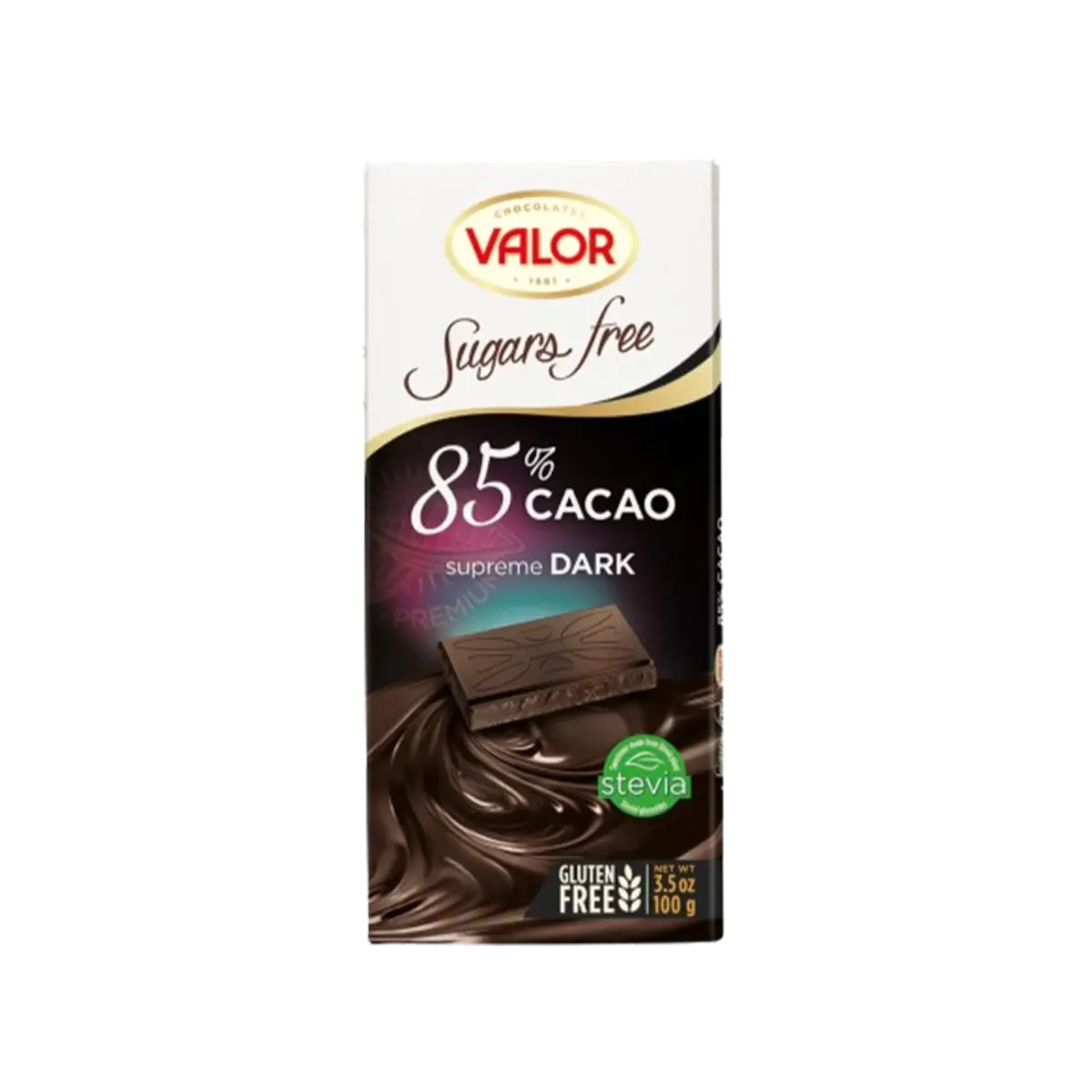 Valor Nas 85% Dark Chocolate Supreme Bar 100G