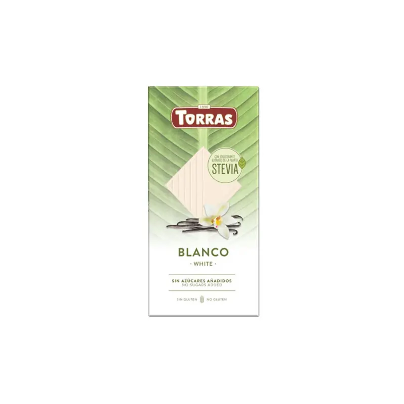 Torras Zero Sugar Stevia Blanco White Chocolate 100g