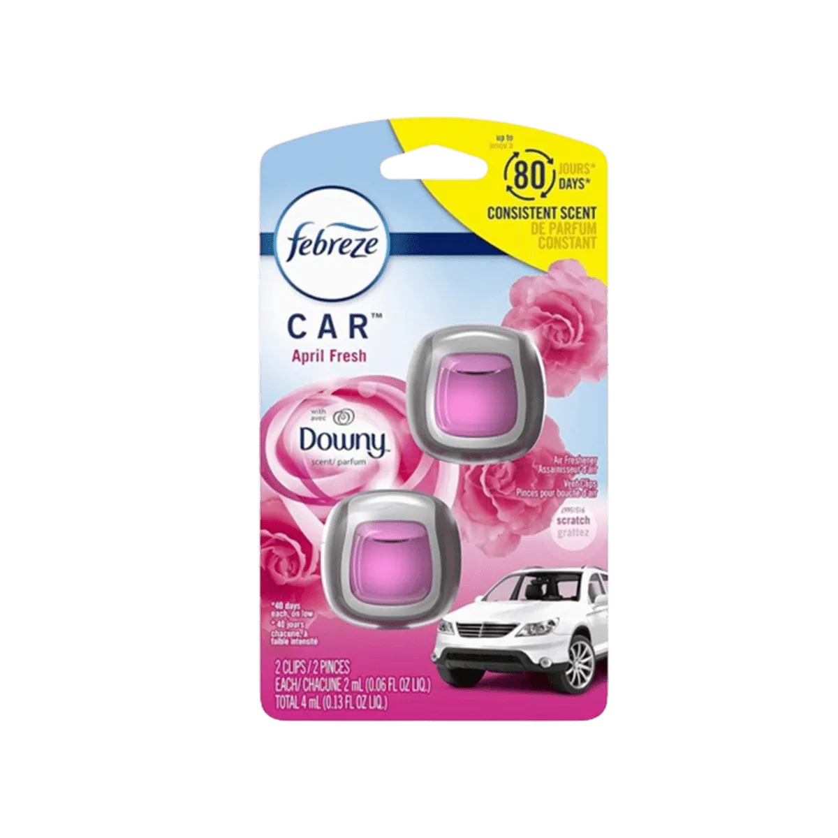 Febreze Car Freshener Vent Clip April Fresh Scent 2ml