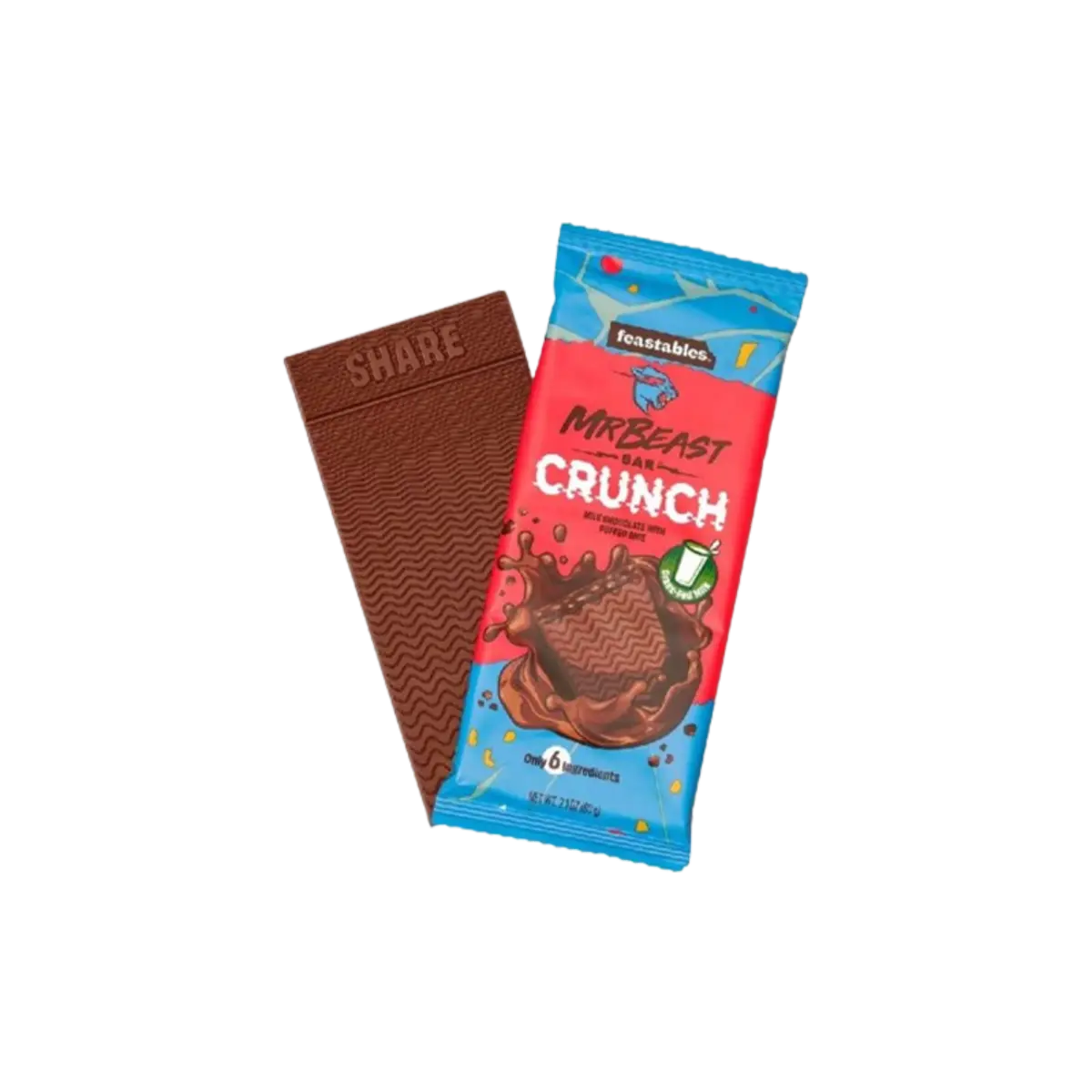 Mr.Beast Bar Crunch Milk Chocolate With Puff Rice60G