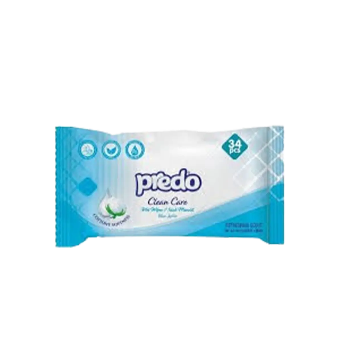 Predo Clean Care Wet Wipes 34 Pcs