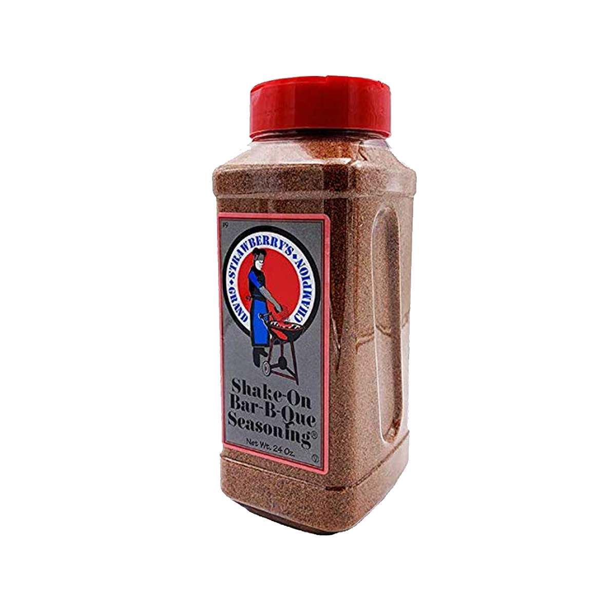 Strawberry's Bar-B-Que, Strawberry's Grand Champion Shake-On Bar-B-Que Seasoing - Case of 12 - 6 OZ
