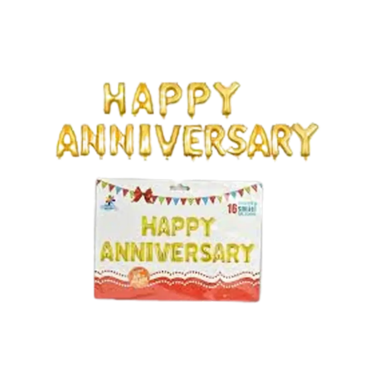 Happy Anniversary Smile Balloons 16Pcs