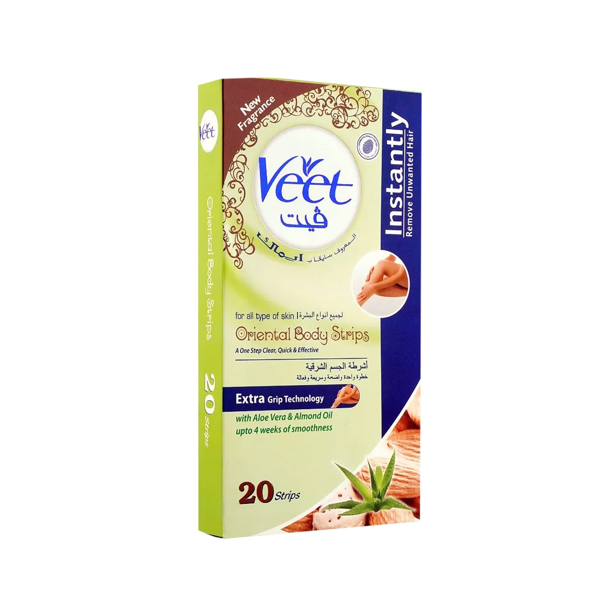 Veet Instantly With Aloe Ver & Almond Oil 20Strips