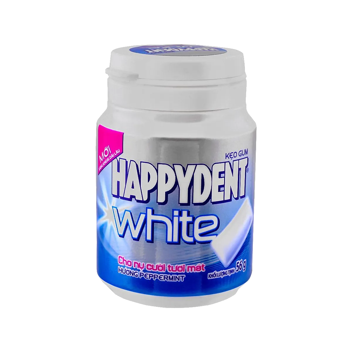 Happydent White Chewing Gum Jar 56G