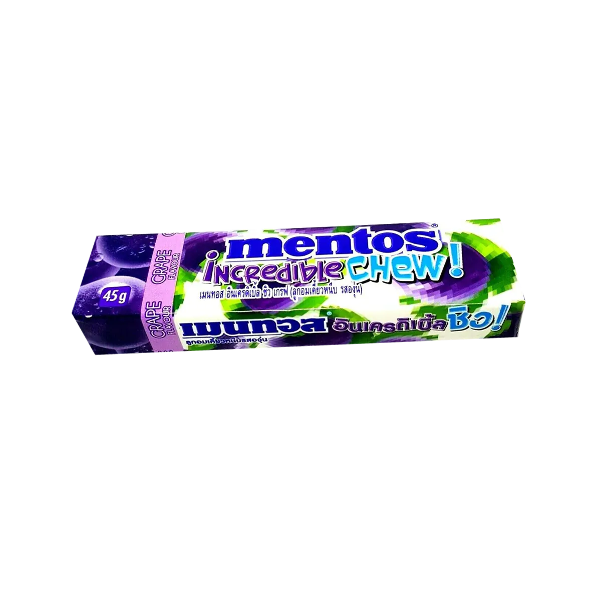 Mentos Incredible Chew Grape 45G