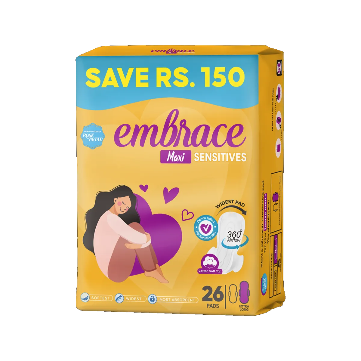 Embrace Maxi Sensitives 26Pads