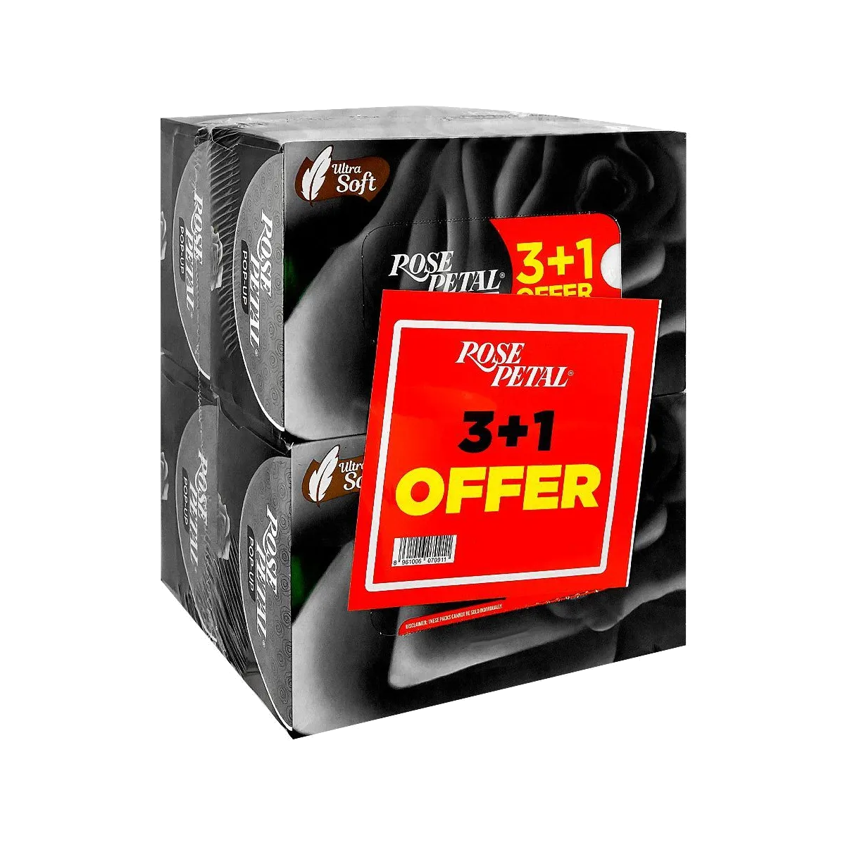 Rose Petal Tissue Pop Up 3 +1 Promo 150X2Ply