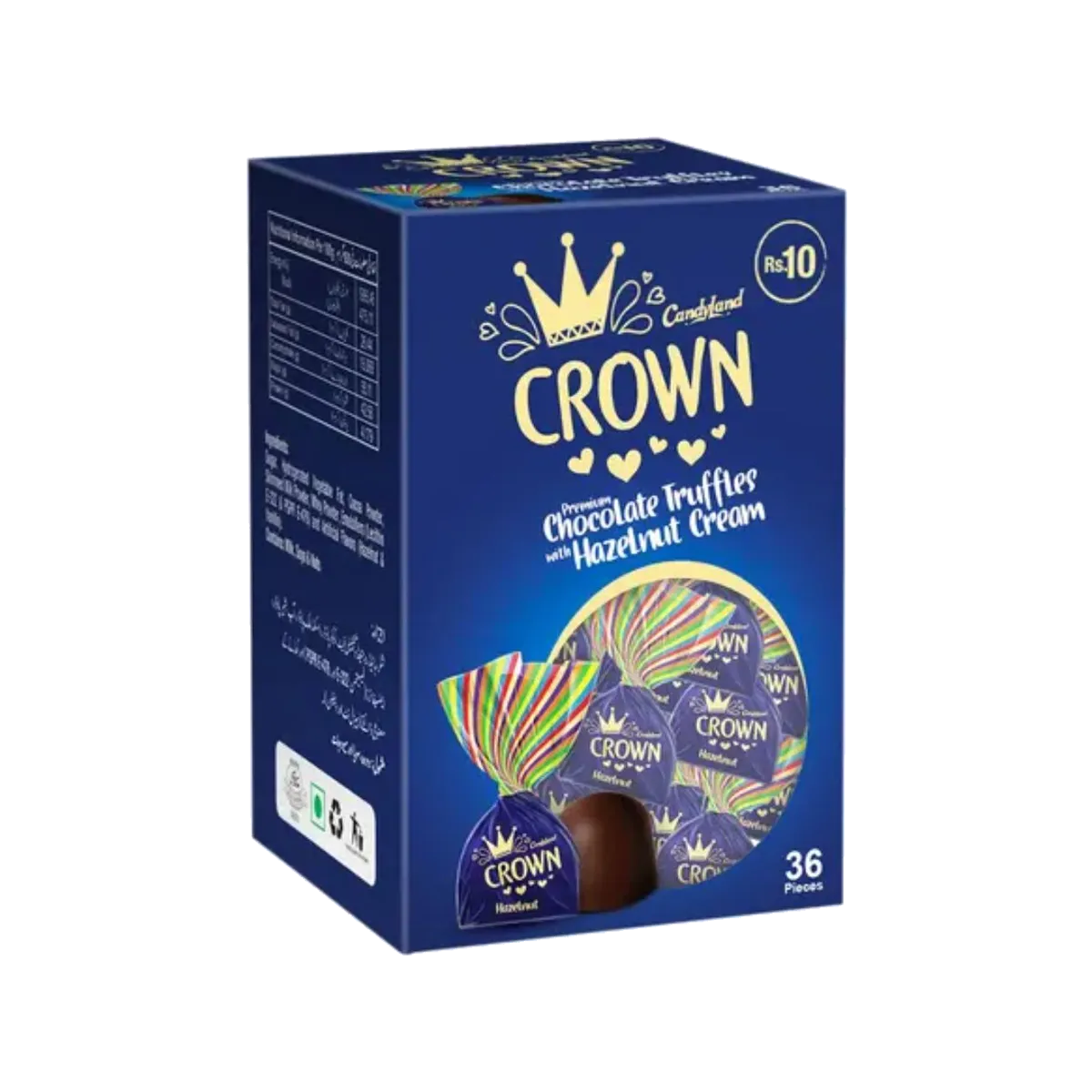 Crown Chocolate Truffles With Hazelnut Cream 240G
