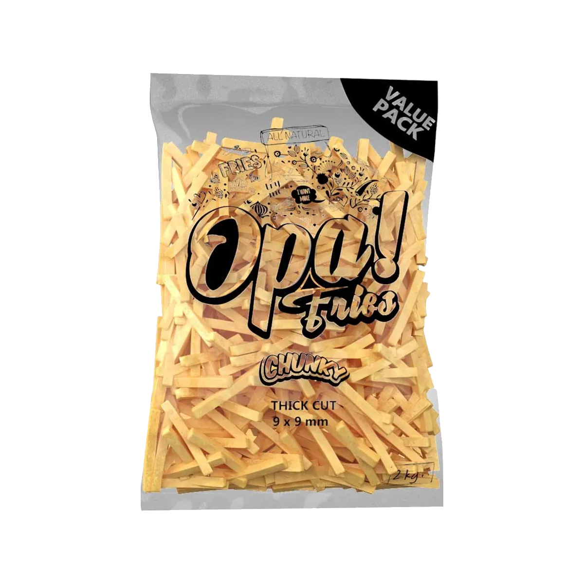 Opa Fries Chunky 1.8 Kg 9Mm