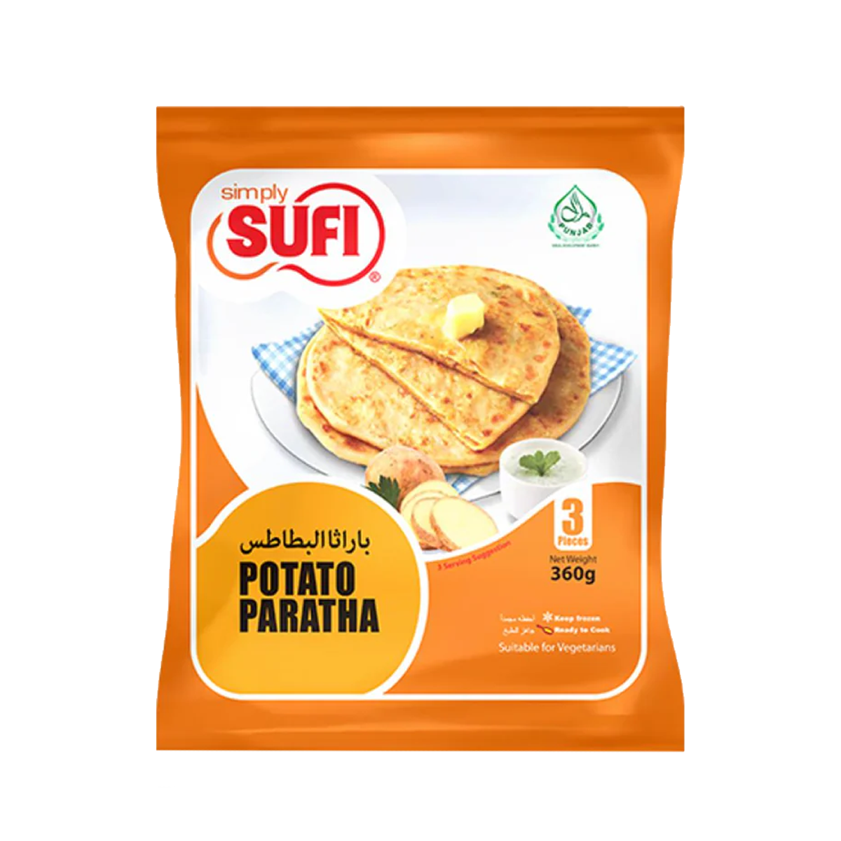 Sufi Potato Paratha 3Pcs 360g