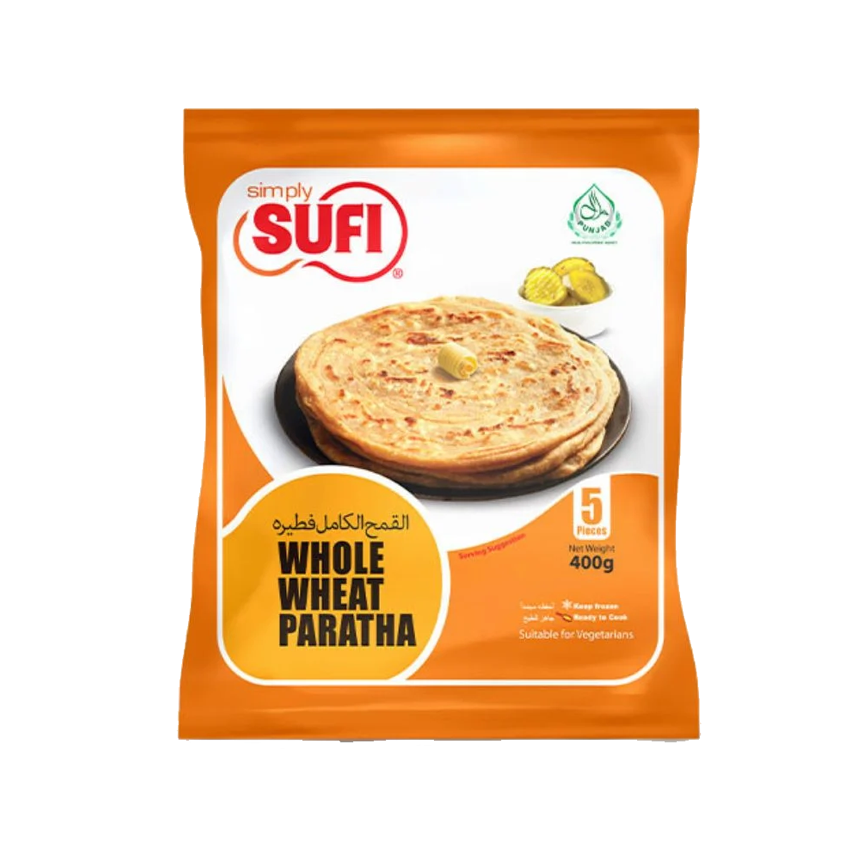 Sufi Whole Wheat Paratha 5Pcs 400g