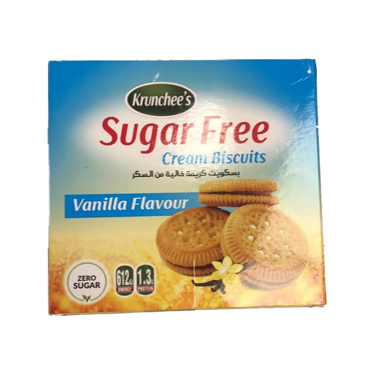 Krunchees Sugar Free Cream Biscuits Vanilla Flavour Zero Suger 140G