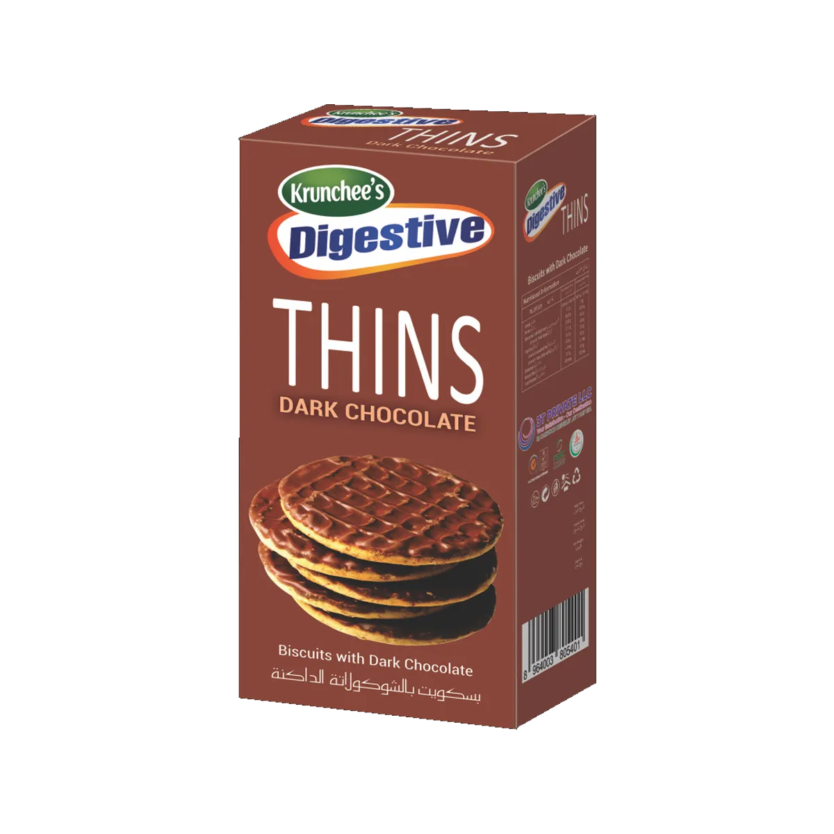 Krunchees Digestive Thins Dark Chocolate Biscuit With Dark Chocolate 120G
