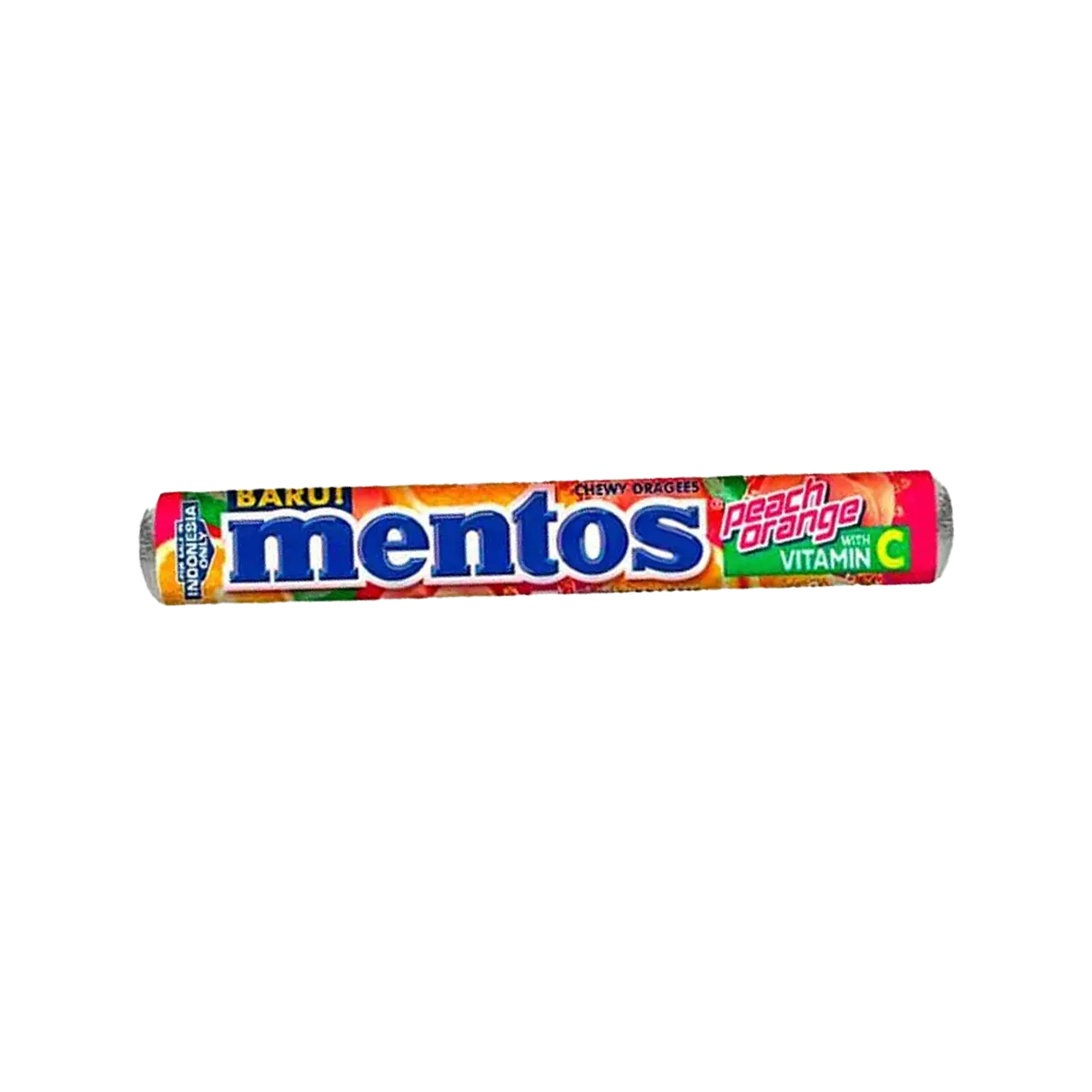 Mentos Chewy Dragees Peach Orange Roll 29G