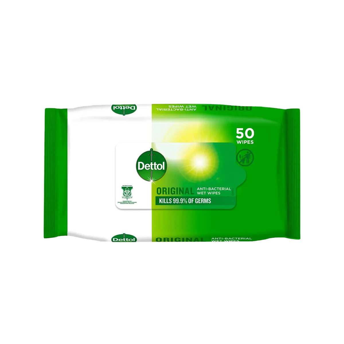 Dettol Antibacterial Original Wet Wipes 50 Pcs