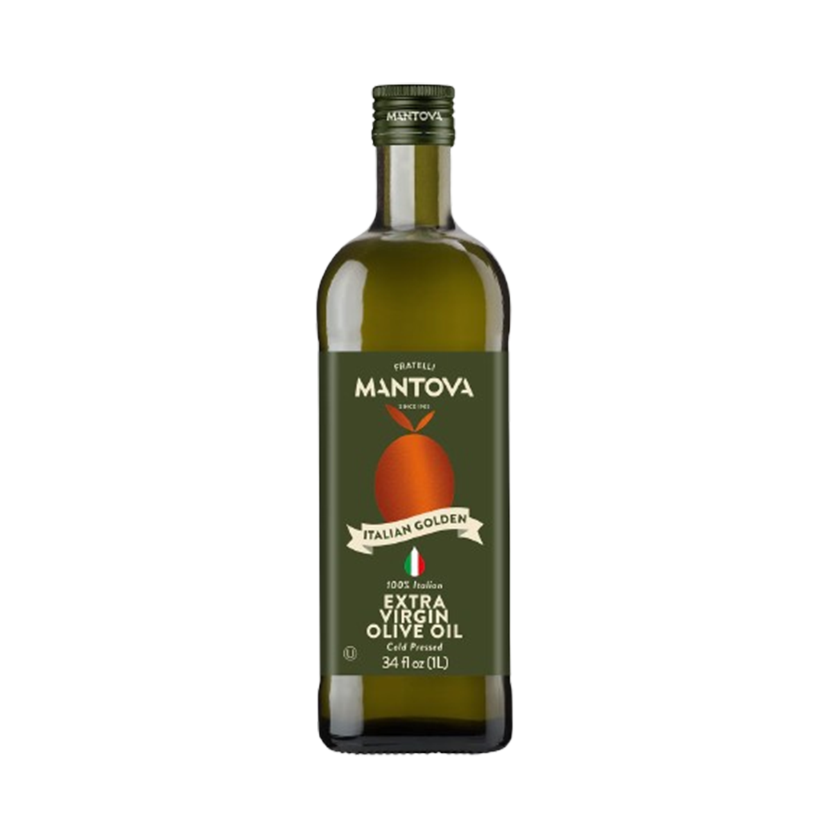 Mantova, Extra Virgin Olive Oil 100% Italian Golden, Case Of 6, 34 oz