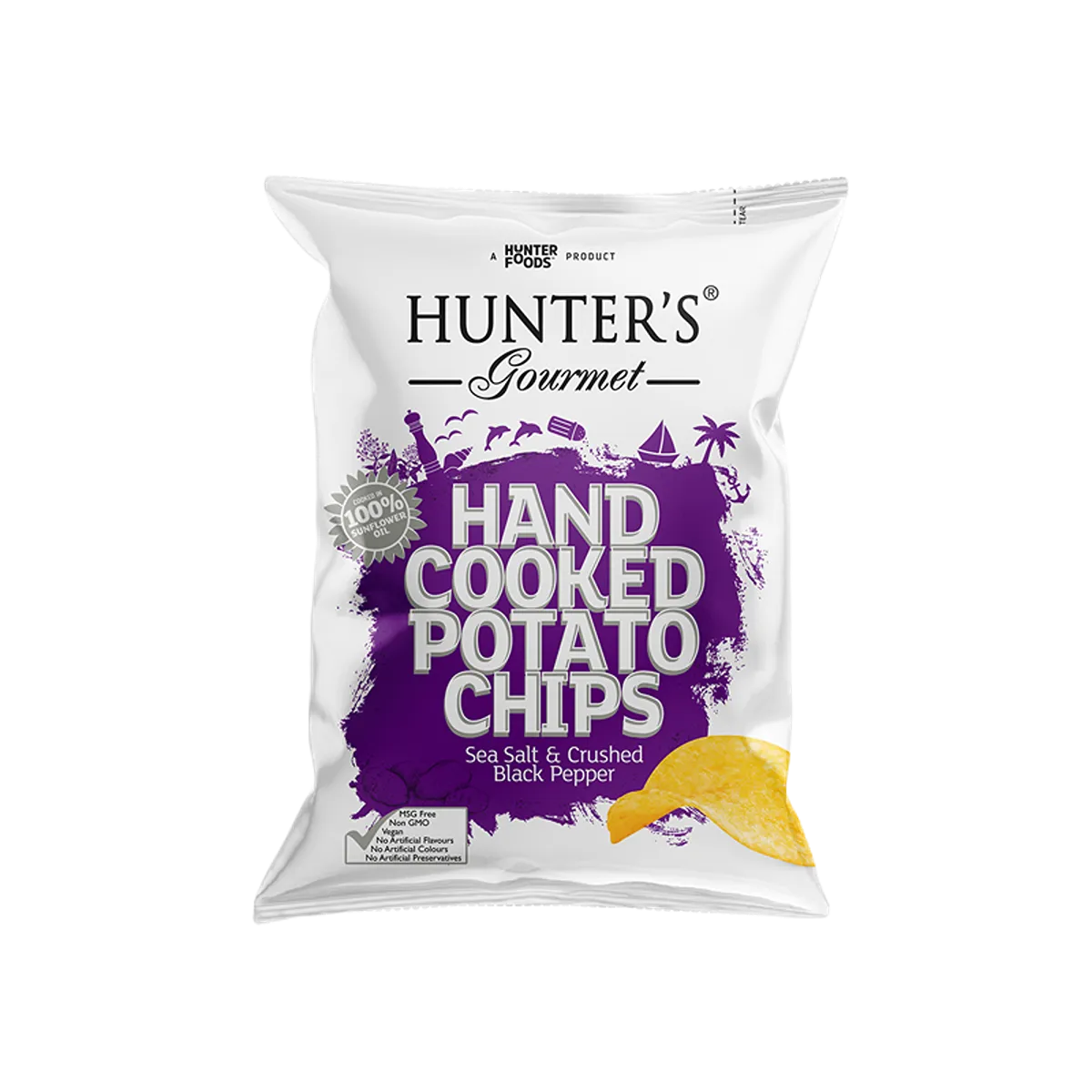 Gou Rmet Hand Cooked Kettle Chips Salt Pepper 100gm