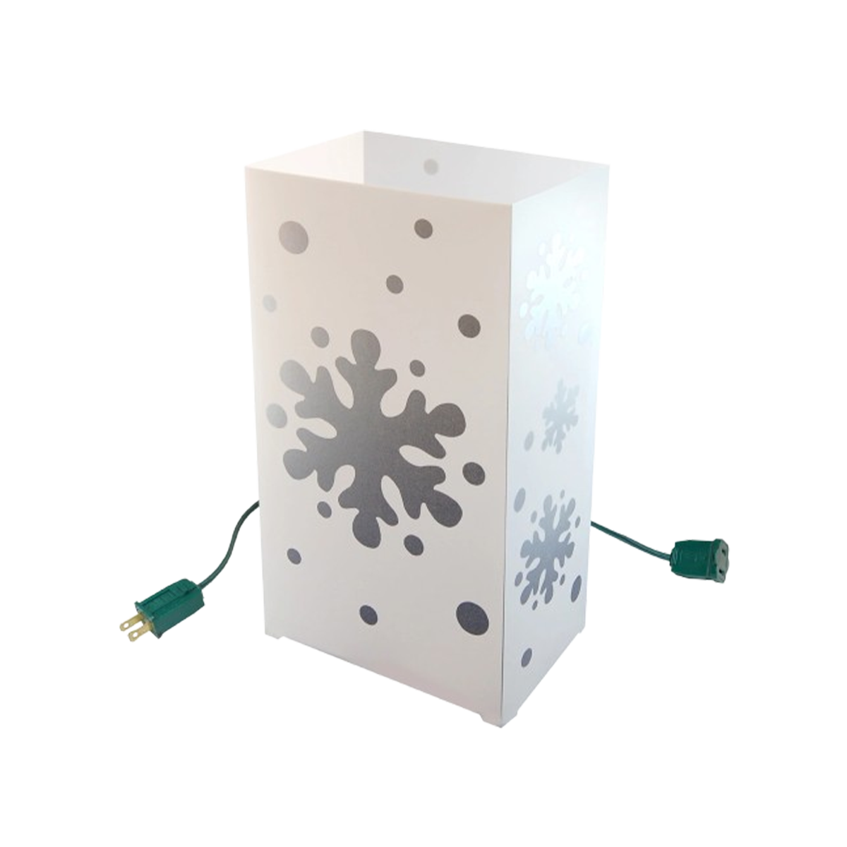 LumaBase Electric LED Luminaria Kit, Snowflake - Set of 6
