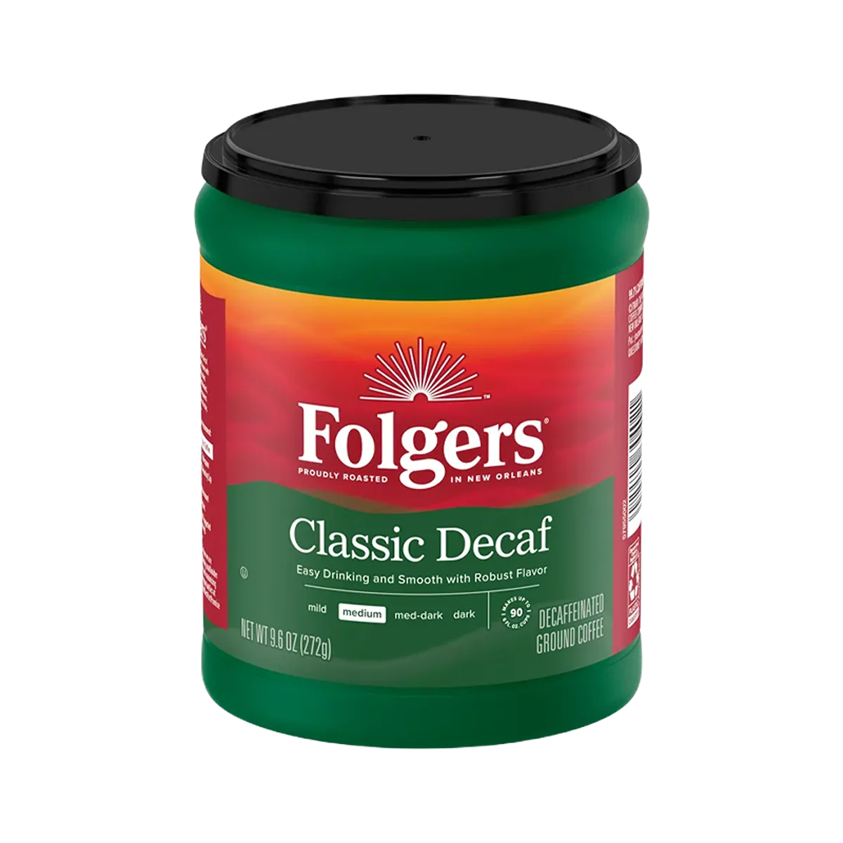 Folgers Classic Decaf Ground Coffee 272g