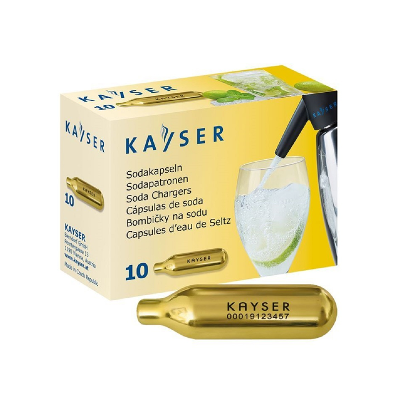 Kayser Co2 Soda Chargers 10 Pks