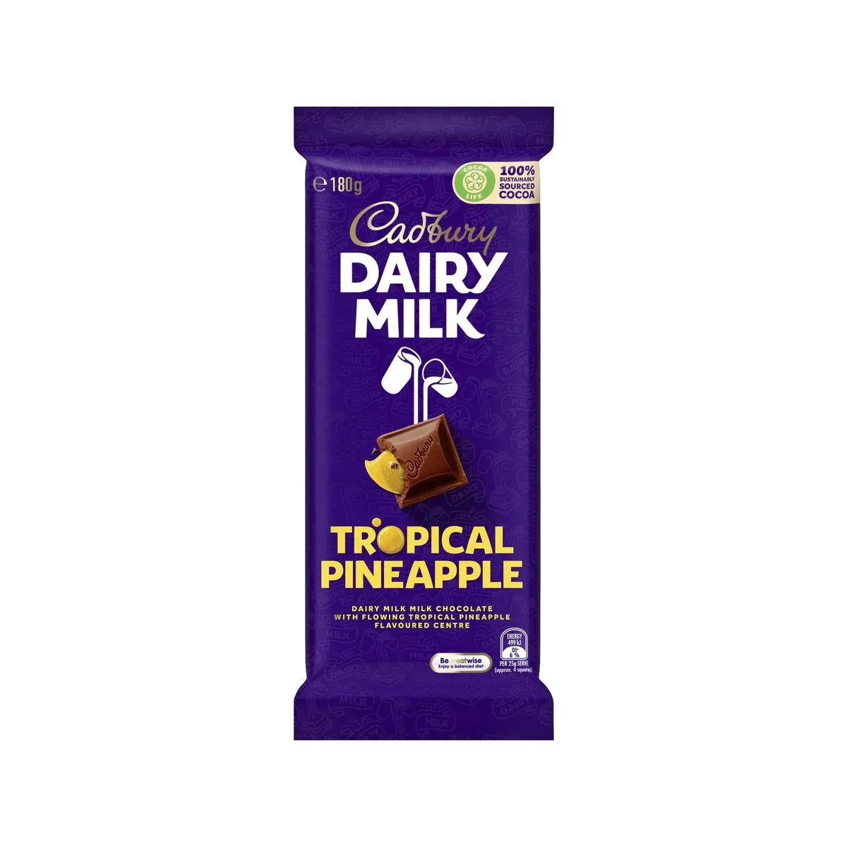 Cadbury Dairy Milk Topical Pineapple Chocolate 180Gm