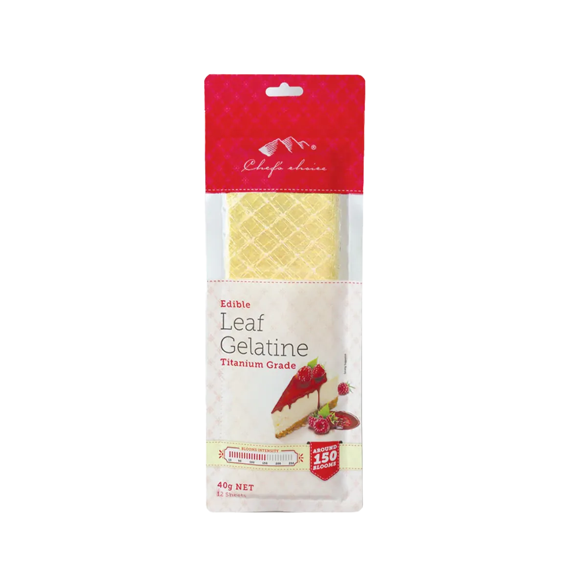 Chefs Choice Gelatine Leaf Sheets Gold 40G