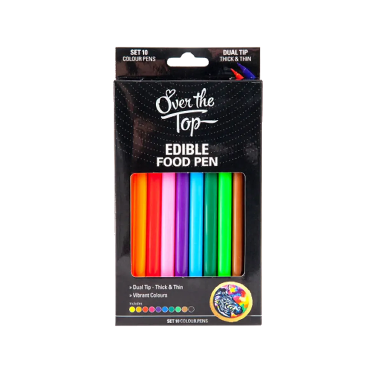 Over The Top Gourmet Writer Colour Food Pen Set 10