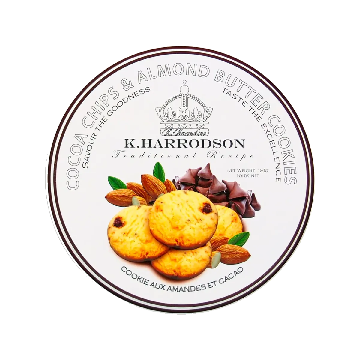 K.Harrodson Butter Cookies Cocoa Chips Almond 400G