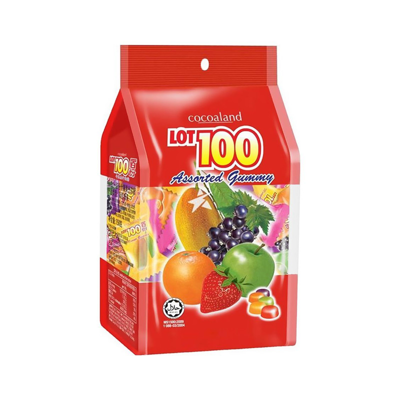 Cocoaland Lot 100 Assarted Fruits Gummy 84g