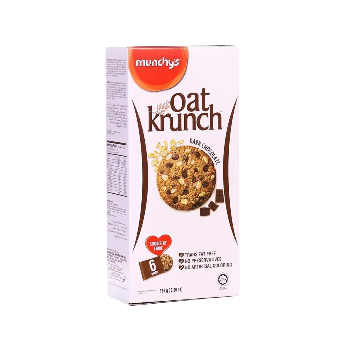 Munchys Oat Krunch Dark Chocolate Cookies 156G