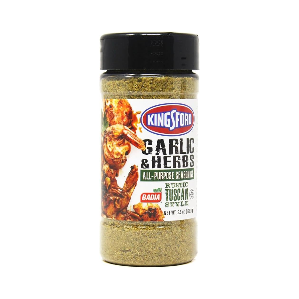 Badia, Kingsford All-Purpose Seasoning Garlic & Herbs Rustic Tuscan Style, Case Of 6, 5.5 oz