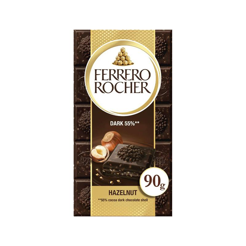 Ferrero Rocher Dark Chocolate Bar, 90 g