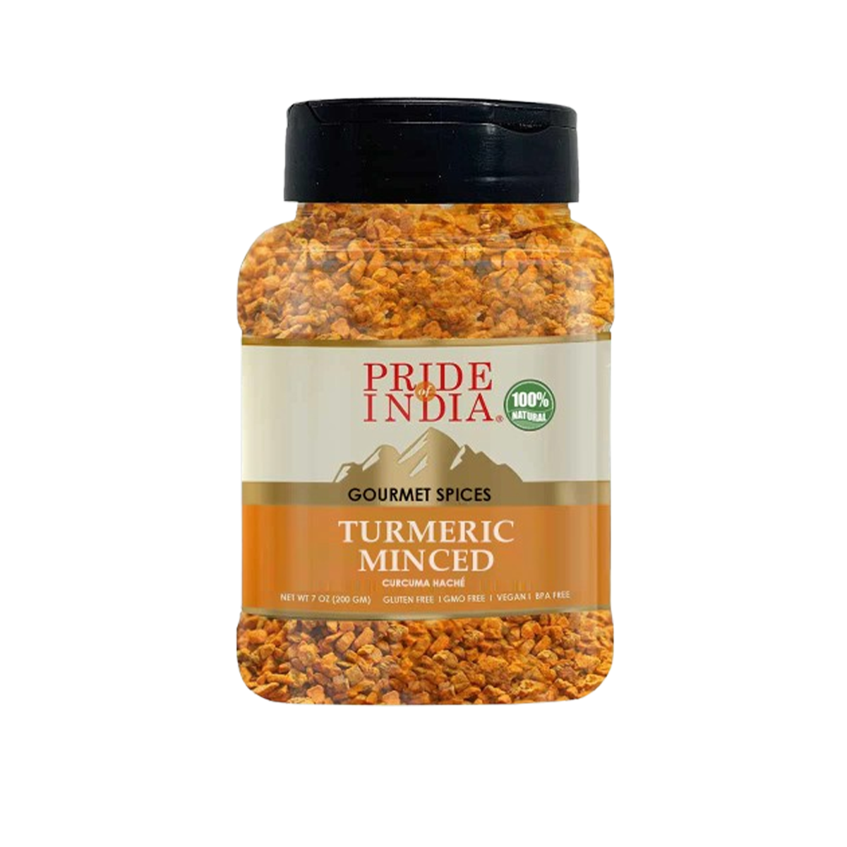 PRIDE OF INDIA Turmeric Minced Whole - Case of 6 - 7 oz
