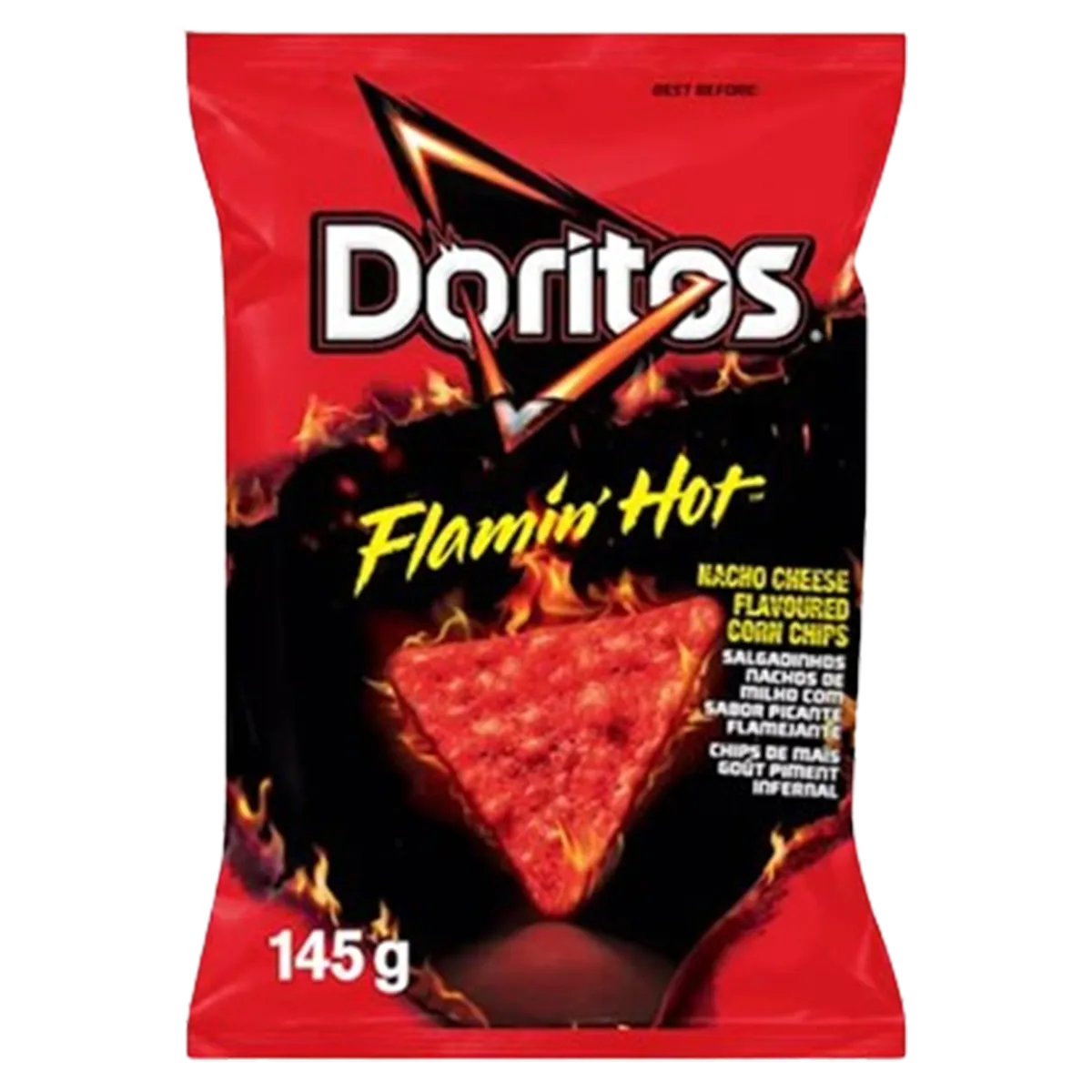DORITOS FLAMING HOT NACHO CHEESE FLAVOUR 145GR
