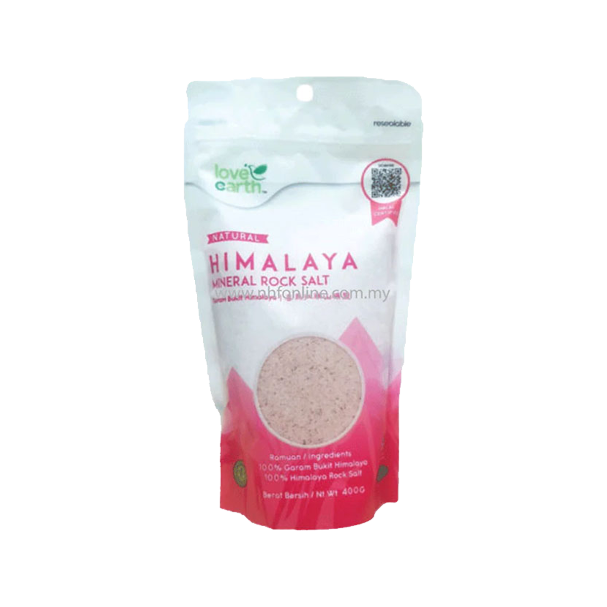 Earths Himalayan Pink Salt 400gm