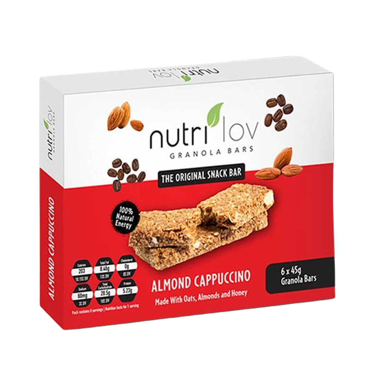 Nutrilove Snack Bar Almond Cappuccino 6 Pack