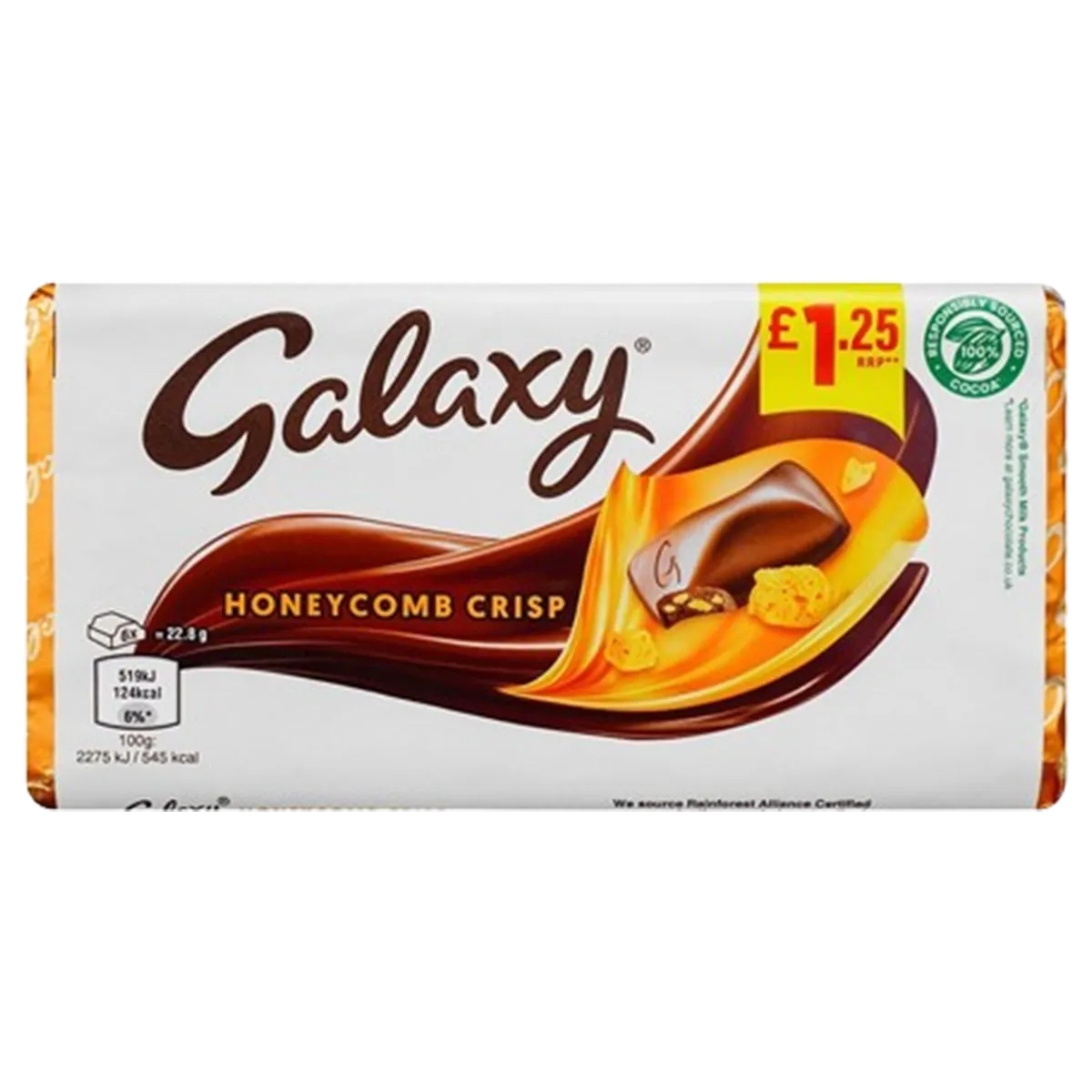 Galaxy Chocolate Honeycomb Crisp 114g