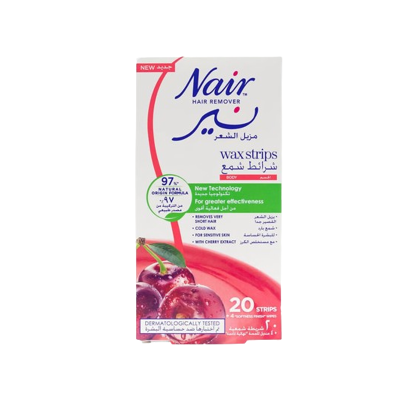 Nair Hair Remover Wax Strips Cherry 20s