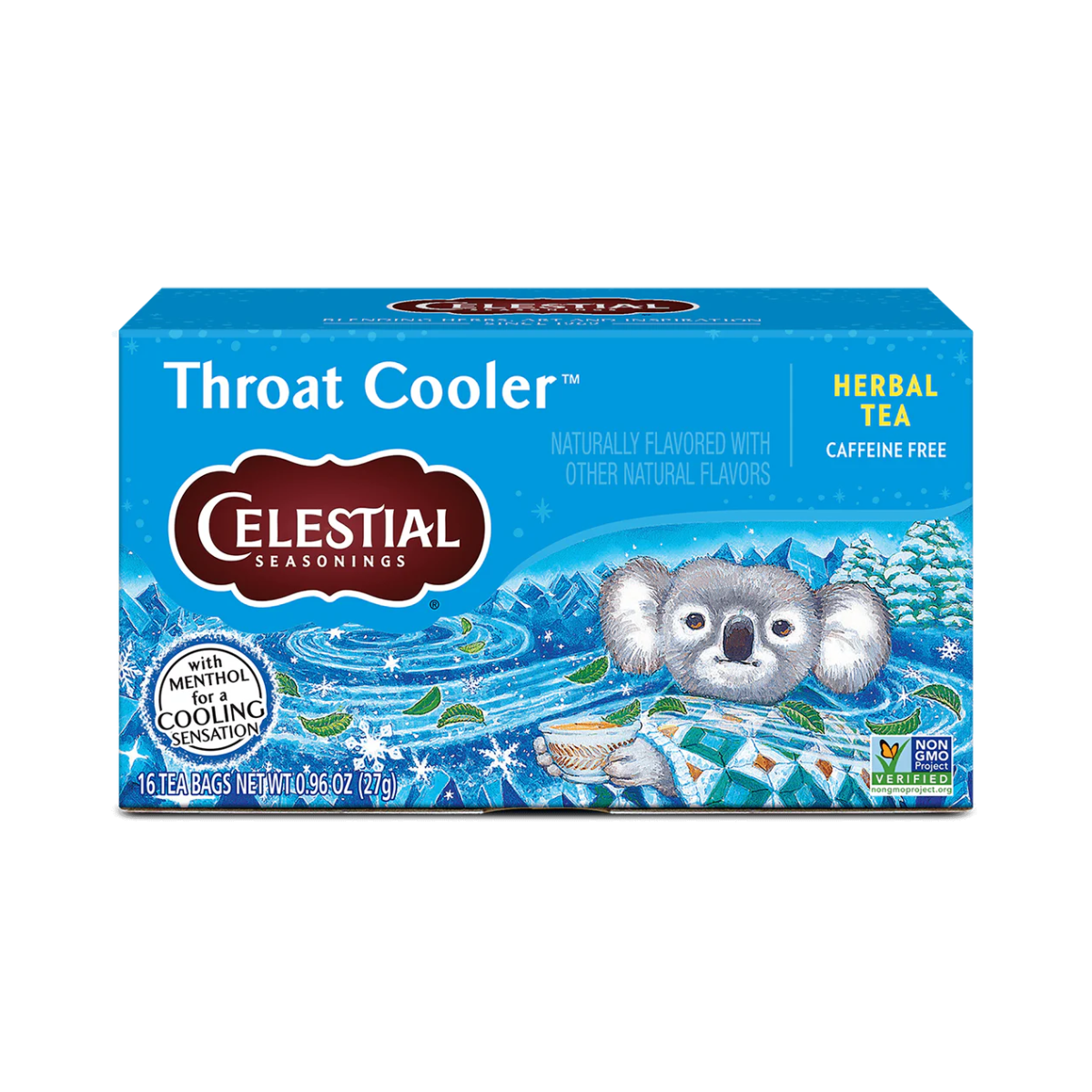 Celestial Seasonings, Throat Cooler Herbal Tea, Case Of 6, 0.96 oz
