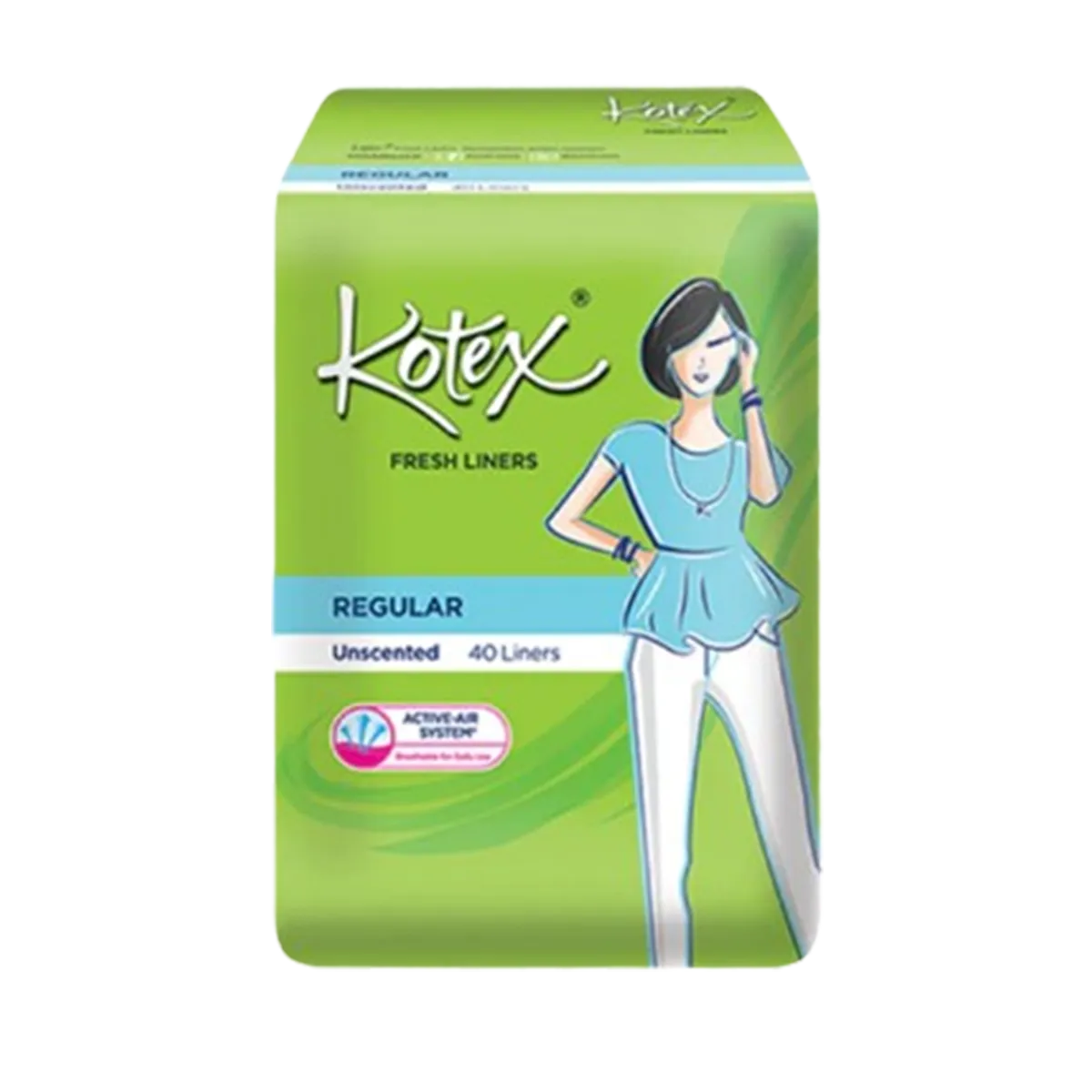 Kotex Fresh Liner Regular Unscented 40s