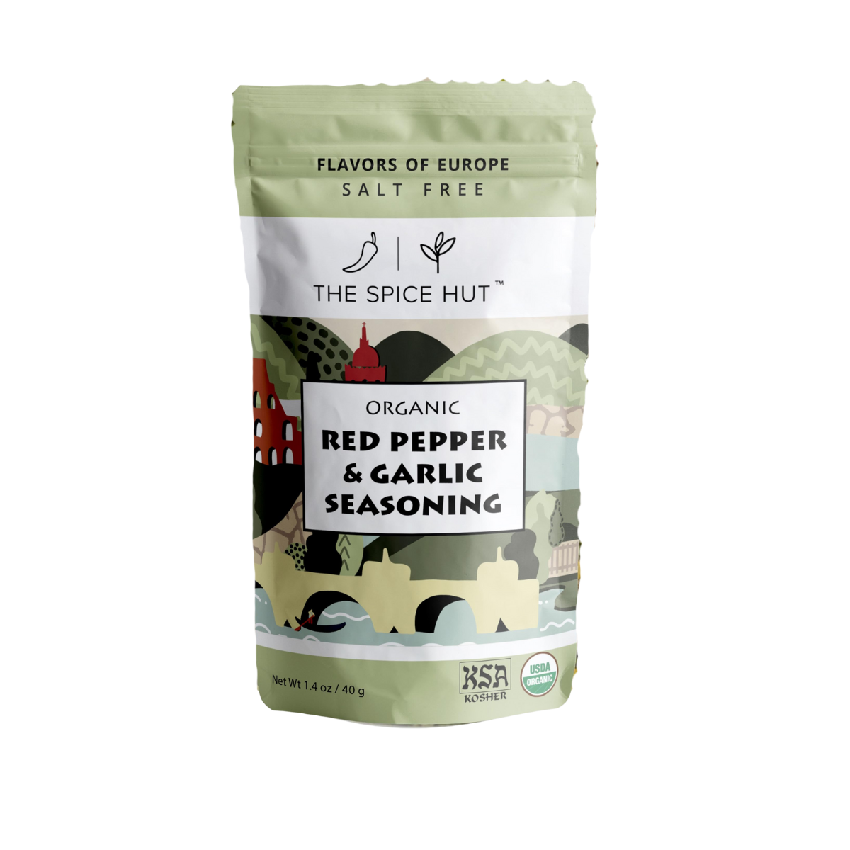 The Spice Hut, Organic Luigi's Italiano Seasoning, Case of 6 Pouches, 1.2 Ounces / Pouch